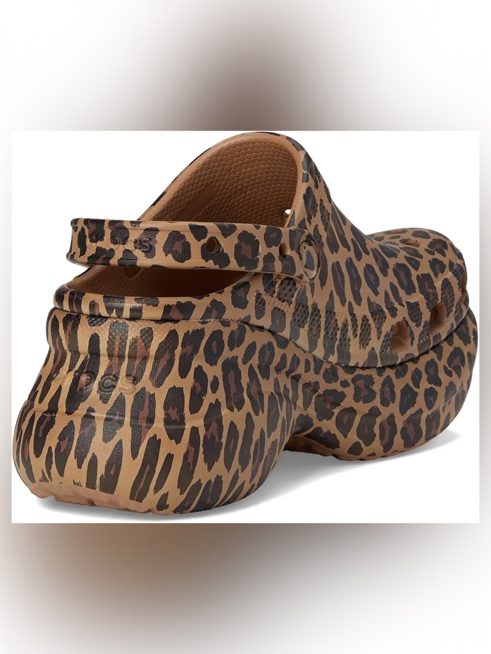 Crocs Classic Bae Clogs in sepia Leopard platform size 10 women’s shoes - Picture 3 of 10